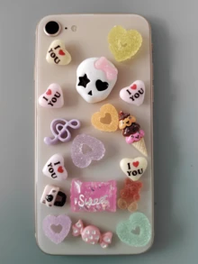 20pcs Cute French Style Acrylic Valentine's Day Love Jewelry Pink I Love You Font Design Heart Shaped Stone Glossy Resin Nail Art Charms Decoraions 3D Diy Bead String Phone Case Computer Hairpin Accessories - Multicolor - View 9