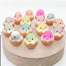 50 chiếc nhựa ABS phát sáng trong bóng tối hoạt hình dễ thương gà con nở ra phụ kiện trang trí DIY, vỏ trứng đáng yêu phát sáng các bộ phận nhựa gà con nhỏ cho ốp điện thoại dạng gel kem DIY, phụ kiện tóc, đèn chiếu sáng, mặt dây chuyền móc khóa, bộ phận trang trí đèn phát sáng thủ công, quà tặng nhỏ cho tiệc, giải thưởng trường học, đồ chơi gà con, điện thoại đồ chơi, đồ thủ công của tôi - Nhiều màu - Xem 3