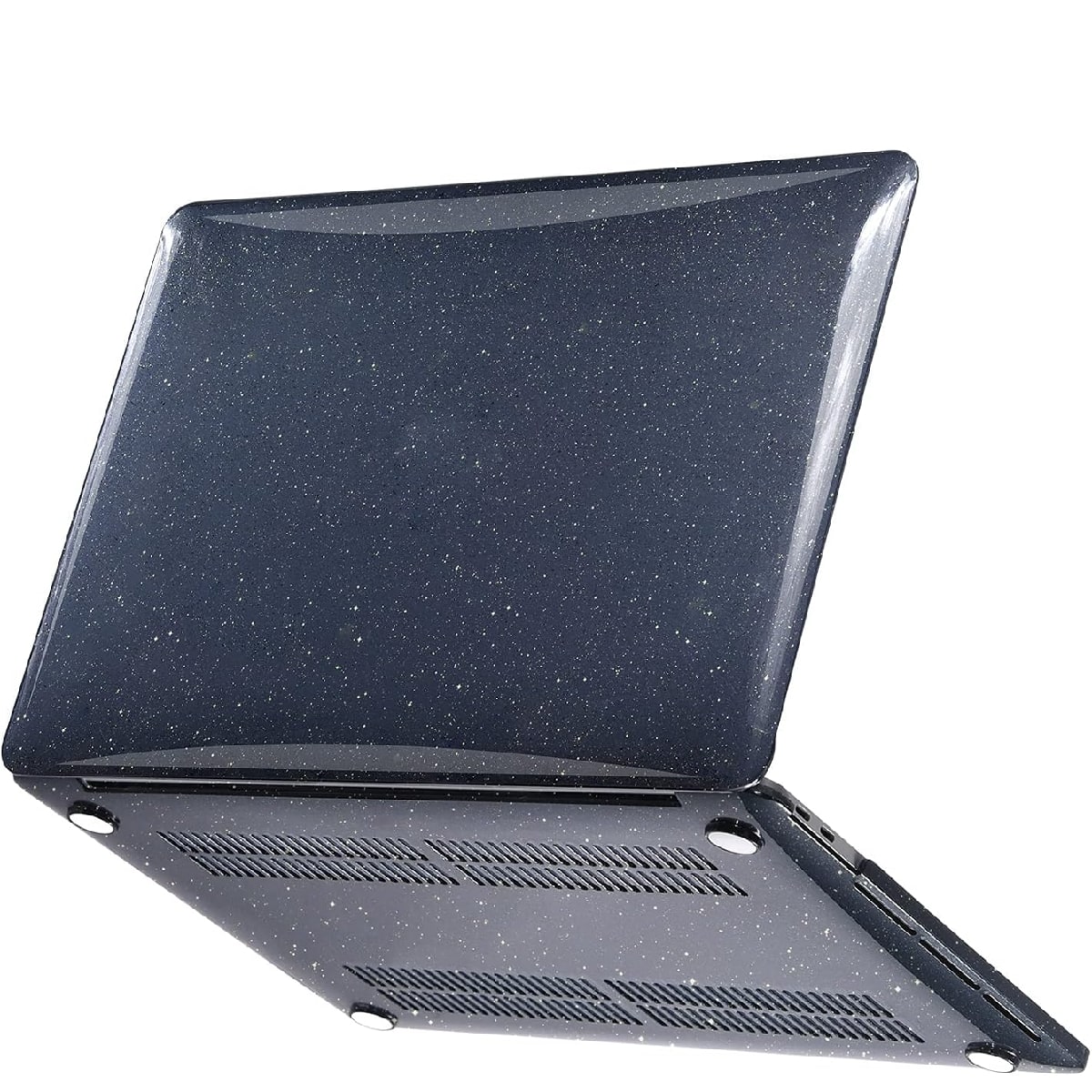 Durable Plastic Hard Shell Protective Case For MacBook, Perfect Fit For Retina Display And Touch ID (Glossy Black)