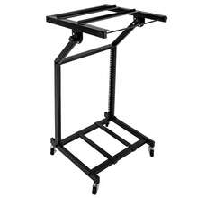 12U Mixer Case Stand Rolling Rack Mount DJ Studio Equipment Cart Stage Amp - 黑色 - 查看 8