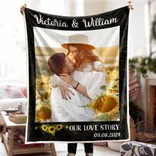 定制照片 - 我们的爱情故事个性化情侣毛毯 - 情侣圣诞礼物 - 家庭成员礼物 - 新婚夫妇礼物 - 感恩节礼物 - As Shown - 查看 7