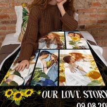 定制照片 - 我们的爱情故事个性化情侣毛毯 - 情侣圣诞礼物 - 家庭成员礼物 - 新婚夫妇礼物 - 感恩节礼物 - As Shown - 查看 3