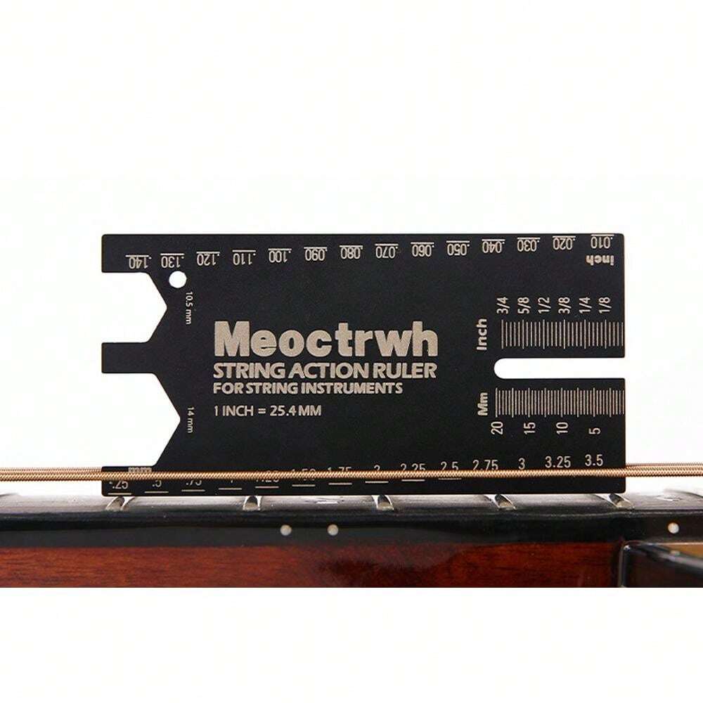 Aluminum Alloy Guitar String Distance Measuring Ruler, Electric Bass