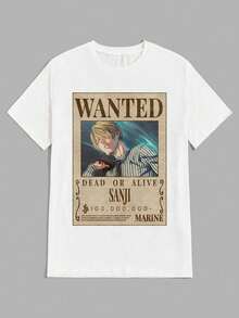 Sanji T-Shirt Unisex 100% Cotton Streetwear New Release Shipping Various Colors!! - 白色 - 查看 1