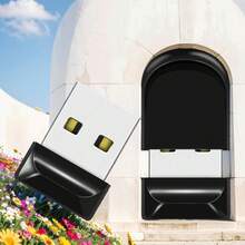 Super Mini USB Flash Drive 64GB 128GB Memory Stick Drive Personalized Portability Pendrive Suitable For Computer, Car Audio, TV - Black - View 1