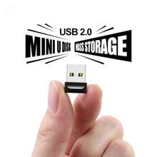 Super Mini USB Flash Drive 64GB 128GB Memory Stick Drive Personalized Portability Pendrive Suitable For Computer, Car Audio, TV - Black - View 3