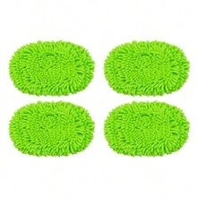 2/4/6 件装平板拖把替换垫兼容扫地拖把强力吸水深层除尘适用于清洁厨房浴室清洁工具圣诞节万圣节
