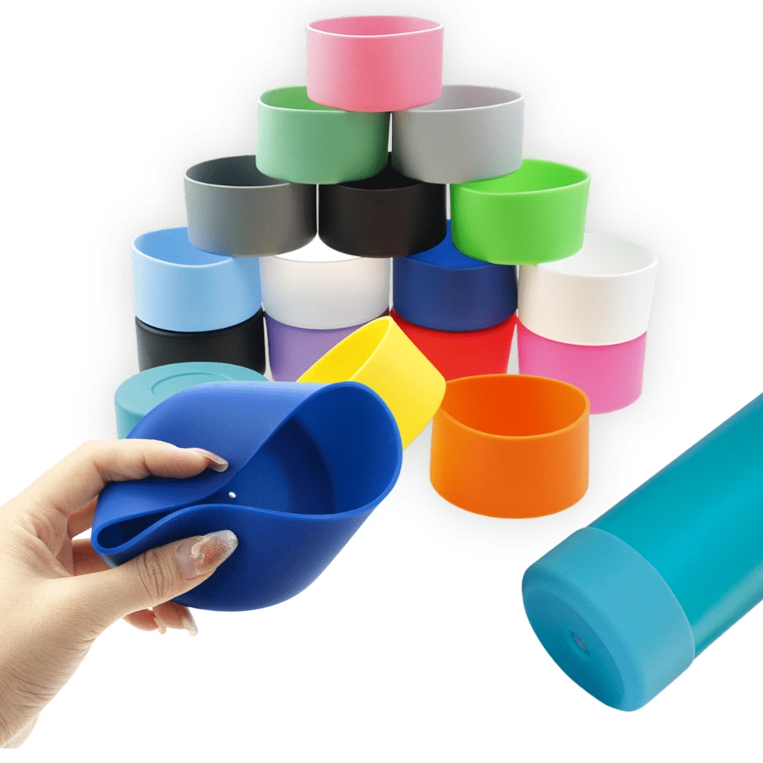 Bottle Protector Silicone Base Accessory To Protect Bottle - Cam 8cm - Xem 1