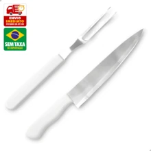 Bộ dao nĩa nướng bằng thép không gỉ 2 món cho nhà bếp N1032K02 - trắng - Xem 5