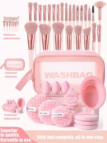 Bộ sản phẩm kết hợp đầy đủ 44/39/34 chiếc cọ trang điểm và mút trang điểm. Bao gồm 30 chiếc cọ trang điểm, bộ cọ trang điểm mềm, cọ mỹ phẩm, cọ làm đẹp, cọ phấn mắt, cọ kẻ lông mày..., Bộ cọ, Bộ cọ trang điểm, Bộ cọ trang điểm, Bộ trang điểm hoàn chỉnh, Bộ cọ trang điểm, Bộ trang điểm hoàn chỉnh, Bộ cọ, Cọ trang điểm, Bộ quà tặng trang điểm - Hồng - Xem 13