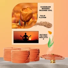 40 sztuk naturalnych chińskich spiralnych kadzidełek - cytryna, tulipan, lotos, jaśmin, lawenda - czas palenia 3-4 godziny, łatwe czyszczenie, bez dodatków, naturalny materiał rattanowy do wystroju domu, kuchni i jadalni - idealne do snu, jogi, pracy, relaksu w biurze