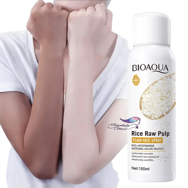 Crema SPRAY DE ARROZ Aclaradora Blanqueadora Instantánea Con Bloqueador