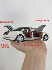 1pc 21cm Length X 8.5cm Width X 6cm Height, 365g Zinc Alloy Shell Maserati Car Model, Die-Cast Metal Replica With Openable Doors, Hood, Detailed Interior And Suspension/Steering, Collectible Gift For Adults