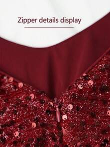 Elegant Women's Long Beaded Evening Party Dress Formal Gown, Long Sleeve Semi Formal Prom Dress, For Birthday, Wedding Guest, Graduation Homecoming