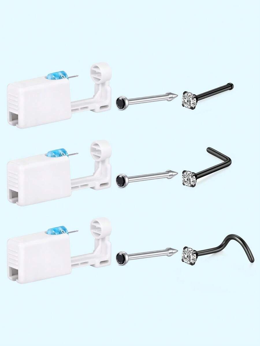 612 Nose Piercing Kit, Disposable Safe Sterile Piercing Unit For Self