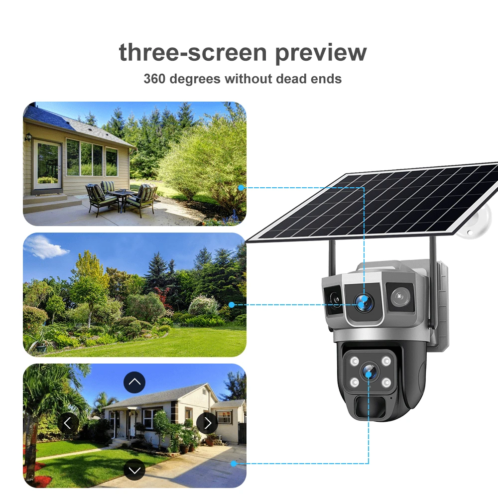 V380Pro Solar Powered Surveillance Camera 12 Megapixel 6K WiFi Wireless
