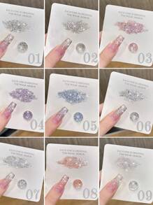 MISS SHAKA 10ml Gel Nail Polish Nail Art Pink Blue Explosion Flash Glitter Star Chasing Month By Month Flash Platinum Gel Nail Polish 2025 New Autumn And Winter Online Red Popular Whitening Nail Shop Exclusive For Women & Girl Holiday Gift.