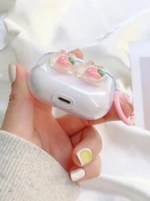 Strawberry Rabbit Design Transparent Protective Case Compatible With Airpods 2/3/Pro/Pro2/Pro3, Suitable For New 4 - Clear - View 3