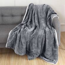 Mocassi Reversible Sherpa Throw 50" X 60" - Sherpa Back Throw Blanket - 奶油 - 查看 9