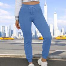 JOGGER AFELPADO LISO CASUAL CON BOLSAS IDEAL PARA TODO TIPO DE ACTIVIDAD     (F1B) - Azul - Ver 2