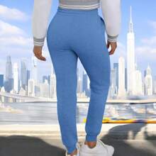 JOGGER AFELPADO LISO CASUAL CON BOLSAS IDEAL PARA TODO TIPO DE ACTIVIDAD     (F1B) - Azul - Ver 3