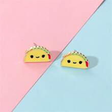 Cute Taco Earrings Enamel Daily Jewelry Gift For Friends Fashion Refinement - Yellow - View 2