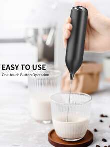 CLITON 1个电动奶泡器,带不锈钢支架,电池供电手持式奶泡器/搅拌器,适用于咖啡、冰饮、拿铁、抹茶、热巧克力,2025迷你手持式奶泡器 - 黑色 - 彩色 - 查看 6