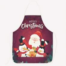 Giáng sinh Series 2 Ông già Noel in Ông già Noel dễ thương Tiệc cưới Polyester Peach Pom Pom Tạp dề in, Nhà bếp, Phòng tắm, Nhà, Nhà cung cấp hộ gia đình - Nhiều màu - Xem 11
