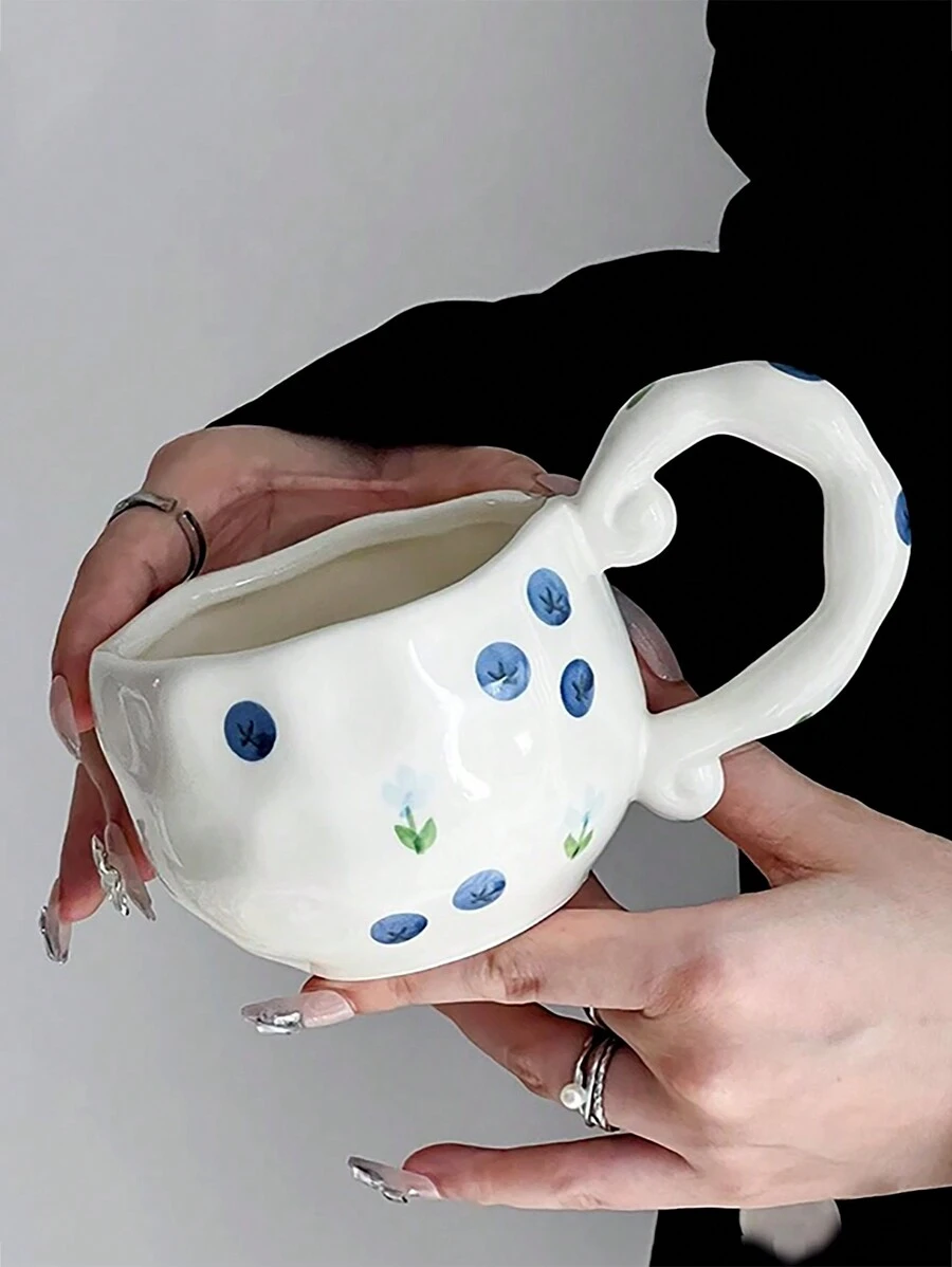 1pc Nordic Style HandPinched Strawberry Ceramic Cup, HighQuality