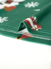 3条装男士雪花鹿印花三角裤，圣诞帽圣诞树装饰弹力中腰长款平角裤 - 彩色 - 查看 7