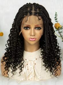 Full Lace Braided Wig, Handmade Woven Wavy Braided Lace Front Wig, 200% Density Breathable Lace Wig, Ideal For Everyday Wear
