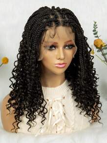 Full Lace Braided Wig, Handmade Woven Wavy Braided Lace Front Wig, 200% Density Breathable Lace Wig, Ideal For Everyday Wear
