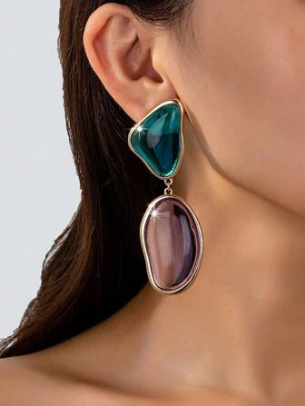 Fashionabla chic mångsidiga högkvalitativa kvinnor dinglar örhängen