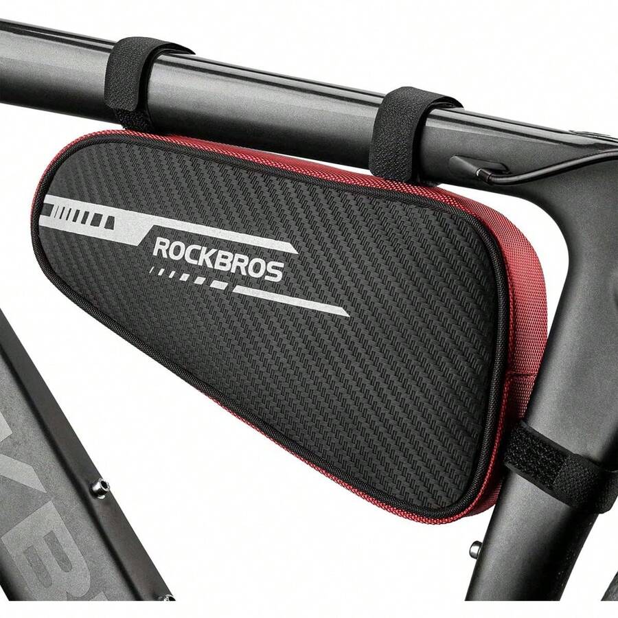 ROCKBROS Frame Bag Triangle Bag 1.2L Mountain Bike, Road Bike, Waterproof Tool Kit, Outdoor Cycling Equipment - 紅色 - 查看 1