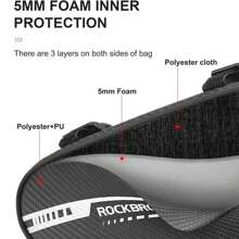 ROCKBROS Frame Bag Triangle Bag 1.2L Mountain Bike, Road Bike, Waterproof Tool Kit, Outdoor Cycling Equipment - 紅色 - 查看 2