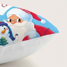 1 件圣诞老人和雪人图案毛绒枕套，30 * 50 厘米/11.8 * 19.7 英寸，单面印刷，适用于现代沙发客厅装饰、派对装饰、礼物 - 彩色 - 查看 7