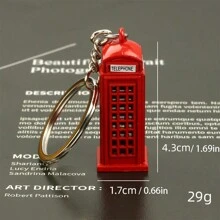 زخرفة بقوس الهاتف الأحمر البريطاني المفتاح سلسلة المفاتيح قطعة واحدة، حافلة لندن ذات الطابقين، صندوق بريد أحمر بريطاني، تذكارات السفر البريطانية، قلادة، ديكور المنزل، هدية عطلة، هدية عيد ميلاد، هدية عيد الفصح، هدية عيد الميلاد، هدية مثالية، لعبة - متعدد الألوان - مشاهدة 9