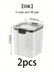5 peças/1 peça Recipientes Vedados para Armazenamento de Alimentos, Potes de Armazenamento de Alimentos de Grande Capacidade, Recipientes Herméticos de Poliamida para Armazenamento de Alimentos, Recipientes Transparentes Simples para Armazenamento de Alimentos, Recipientes Herméticos Multifuncionais para Armazenamento de Grãos, Adequados para Organização de Armazenamento de Cozinha, Adequados para Grãos, Arroz, Massa, Chá, Nozes e Grãos de Café