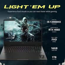 HP OMEN 16.1" 165Hz FHD IPS Gaming Laptop, Intel I9 13900HX, Up To 64GB DDR5, Up To 4TB PCIe SSD, NVIDIA GeForce RTX 4060, 4-Zone RGB Keyboard, FHD Webcam, Wi-Fi 6E, Win 11 Pro, Black, 256GB Docking Station Set - 16GB DDR5 | 16GB DDR5 1TB PCIe 固態硬碟 - 查看 3