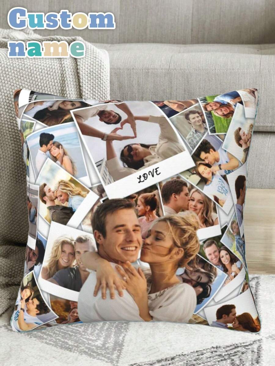 1pc Custom Pillow Case, Custom Photo Pillow Case ,Personalized Pillow Case With Image, Personalized Throws Pillow Case, Photo Collage Pillow Case, Best Friend Pillow Case, Cozy Pillow Case, Family Gift, Wedding Gift, Birthday Gifts,Christmas Gift Pillow,Best Friend Pillow,Family Gift,Birthday Gifts,Gift For Family/Friend/Girlfriend/Boyfriend - White - View 1