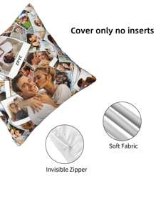 1pc Custom Pillow Case, Custom Photo Pillow Case ,Personalized Pillow Case With Image, Personalized Throws Pillow Case, Photo Collage Pillow Case, Best Friend Pillow Case, Cozy Pillow Case, Family Gift, Wedding Gift, Birthday Gifts,Christmas Gift Pillow,Best Friend Pillow,Family Gift,Birthday Gifts,Gift For Family/Friend/Girlfriend/Boyfriend - White - View 5