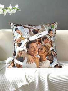 1pc Custom Pillow Case, Custom Photo Pillow Case ,Personalized Pillow Case With Image, Personalized Throws Pillow Case, Photo Collage Pillow Case, Best Friend Pillow Case, Cozy Pillow Case, Family Gift, Wedding Gift, Birthday Gifts,Christmas Gift Pillow,Best Friend Pillow,Family Gift,Birthday Gifts,Gift For Family/Friend/Girlfriend/Boyfriend - White - View 3