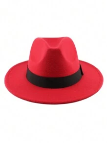 1 件女士时尚高端柔软羊毛毡心形帽，时尚各种链带装饰适用于帽子、软呢帽、草帽、新娘结婚帽、生日派对帽，男女通用 - 彩色 - 查看 19