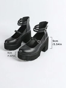 Fall/Winter Women's Fashion Hollow-Out Ankle Boots With Thick Sole High Heels, Lace-Up Buckle, Round Toe, Plus Size, Non-Slip, Comfortable Platfor