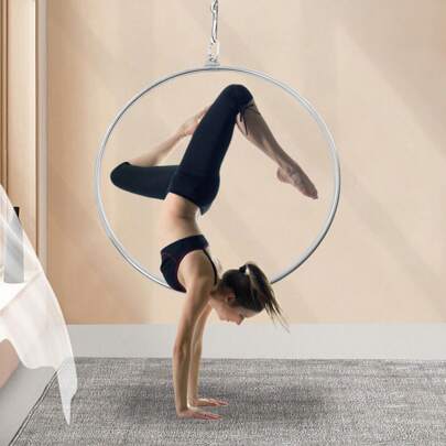 WANLECY 90cm Lyra Single Point Aerial Hoop Gymnastic Yoga Hoop Ring Dance Equipment
