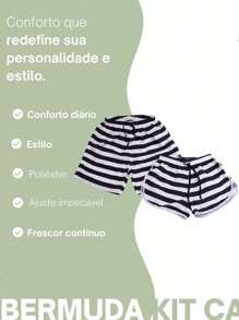 Kit Namorados Bermudas Iguais Piscina Moda Praia Verão Mozão Casal Combinando Listrado Vermelho Preto E Branco
