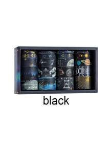 20卷盒装浩瀚星系列烫金和纸胶带 学生日记装饰材料 创意可爱手账胶带 (6卷/12卷/20卷) - 彩色 - 查看 17