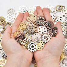 50g Bánh răng đồng hồ Steampunk cổ điển & Linh kiện đồng hồ thạch anh Phụ kiện làm đồ trang sức tự làm, Khoảng 25 chiếc, Màu sắc & Kiểu dáng ngẫu nhiên Mùa hè, Trường học - Đồng - Xem 2