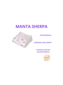 manta sherpa para bebe enxoval conforto recem nascido quentinho - Azul Empoeirado - Visão 3