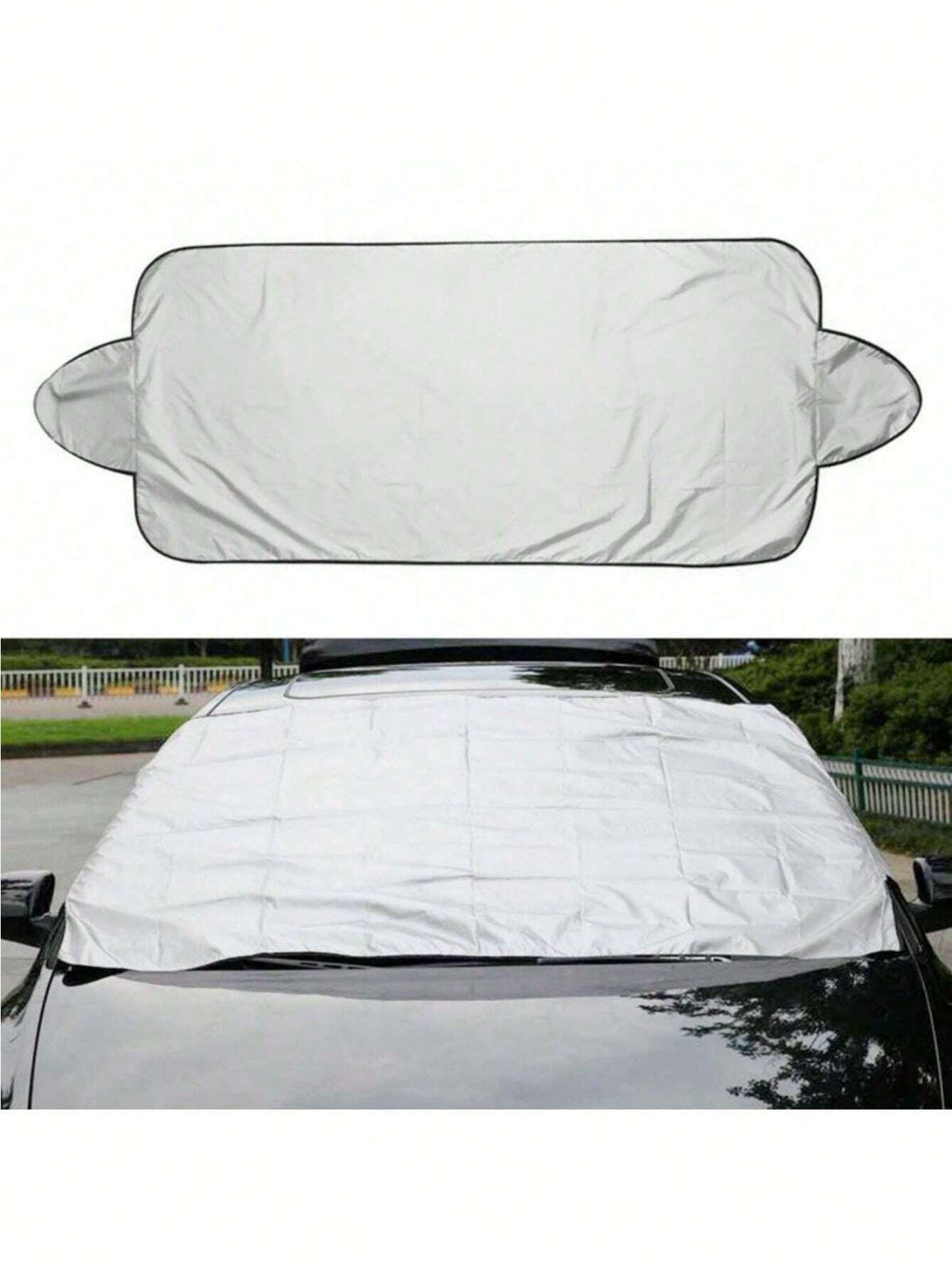 1pc Oxford Cloth Car Windshield Sunshade Cover, Sunblock & AntiFrost Protection,
